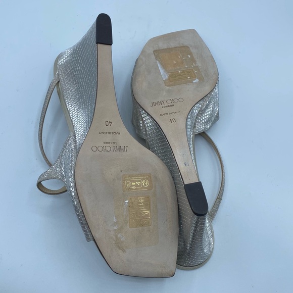 Jimmy Choo Anise Diamond Glitter Wedge Slide Sandals - Picture 11 of 11